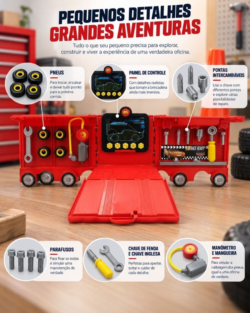 RaceGarage™ – Oficina do Relâmpago 24 Peças
